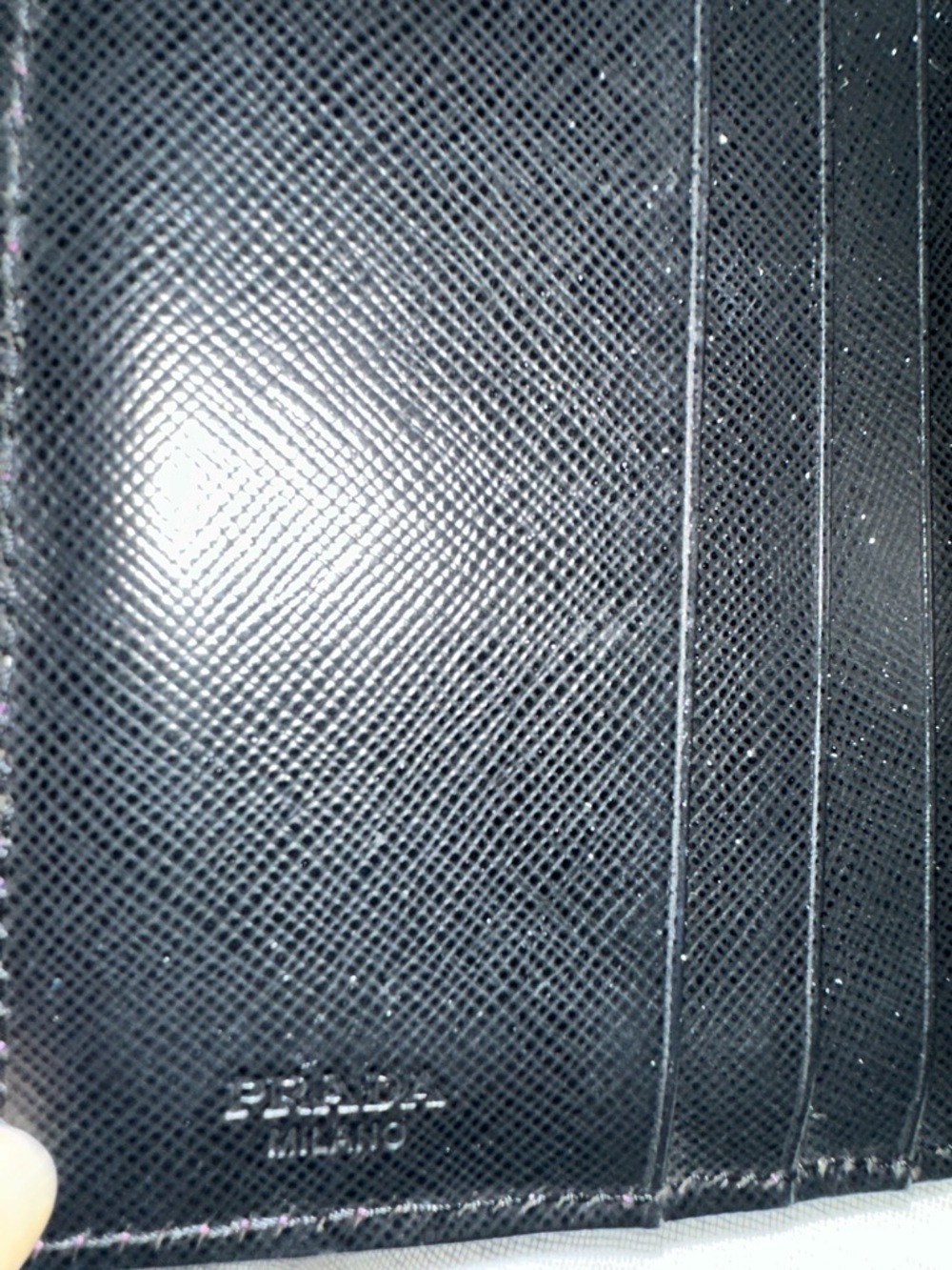 Prada Purple Nylon Triangular Logo Wallet with Silver/Gold Hardware - Picture 5 of 13